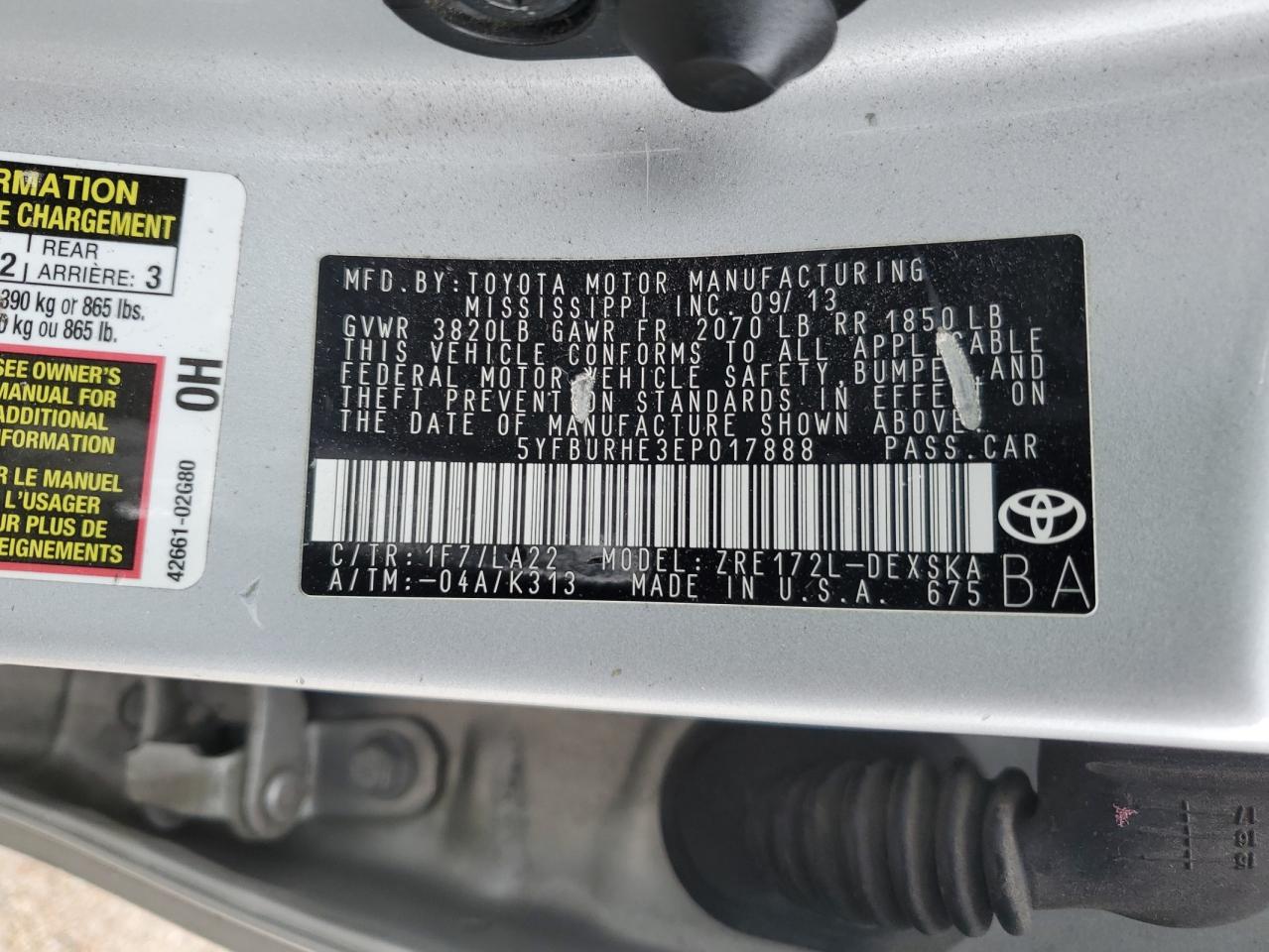 2014 Toyota Corolla - Image 13