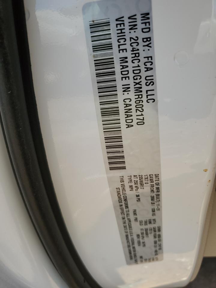2021 Chrysler Voyager Lxi VIN: 2C4RC1DGXMR602170 Lot: 46490465