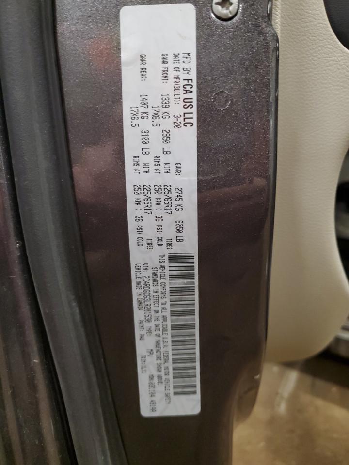 2020 Dodge Grand Caravan Sxt VIN: 2C4RDGCG3LR201530 Lot: 43766245
