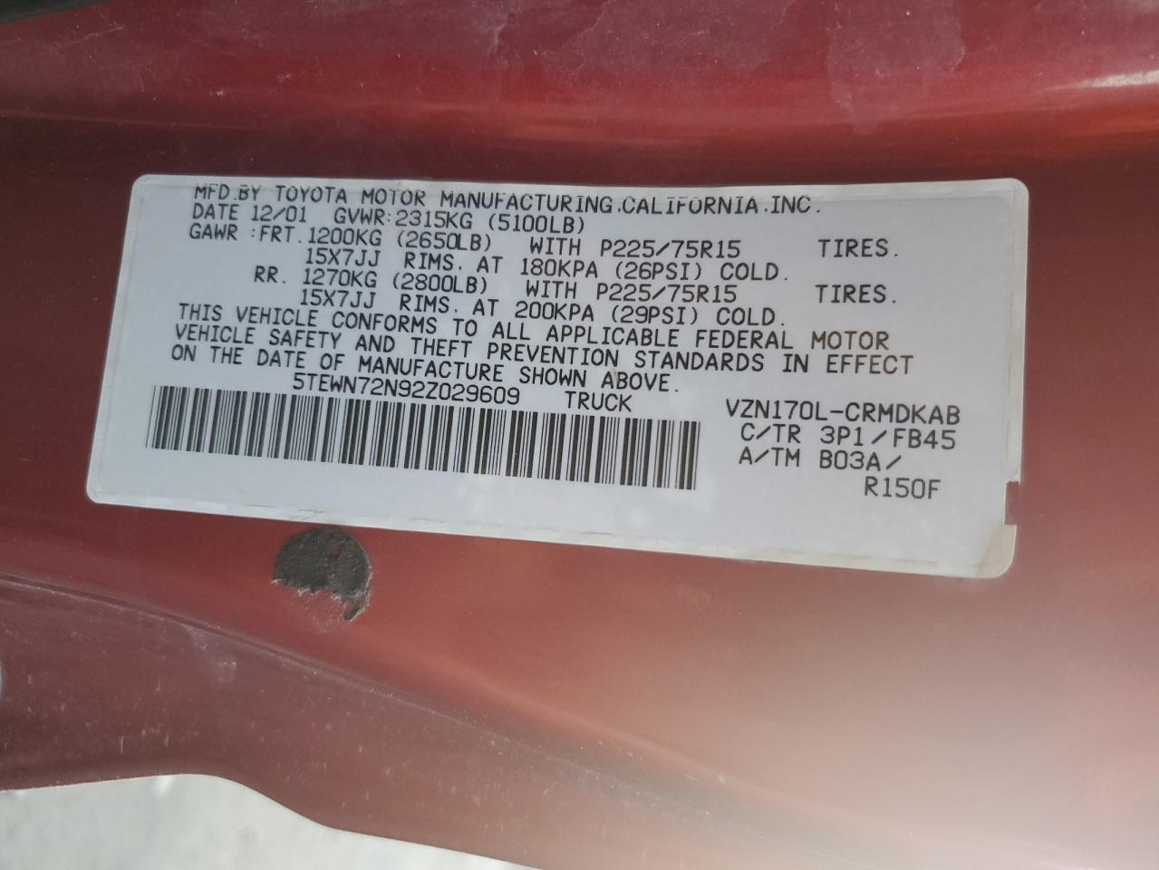 2002 Toyota Tacoma - Image 12