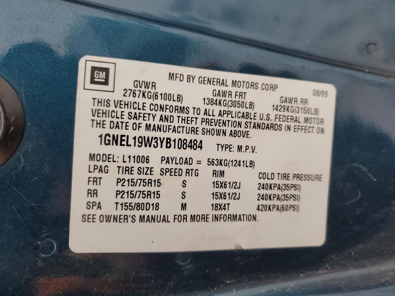 2000 Chevrolet Astro - Image 15