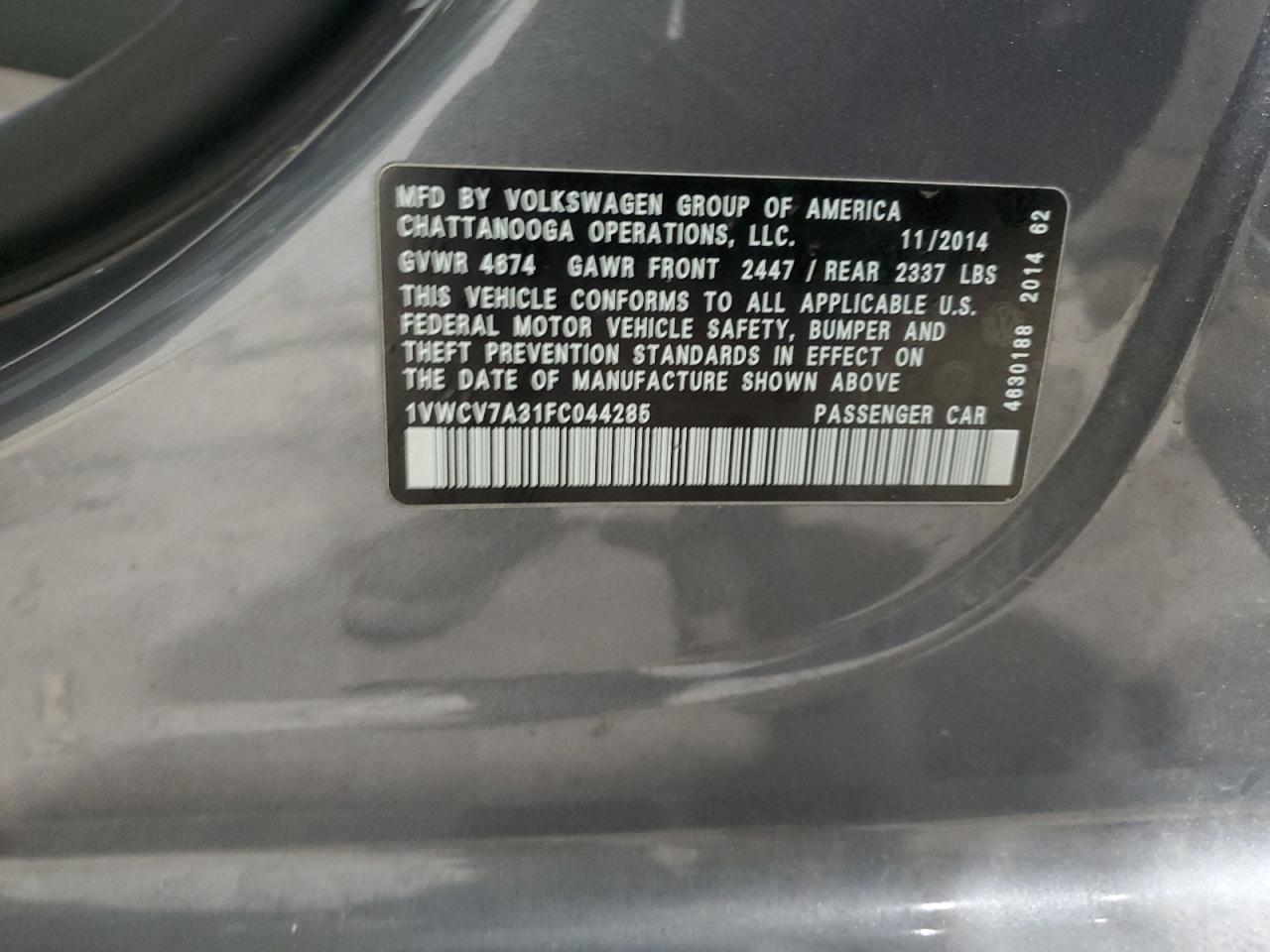 2015 Volkswagen Passat - Image 13