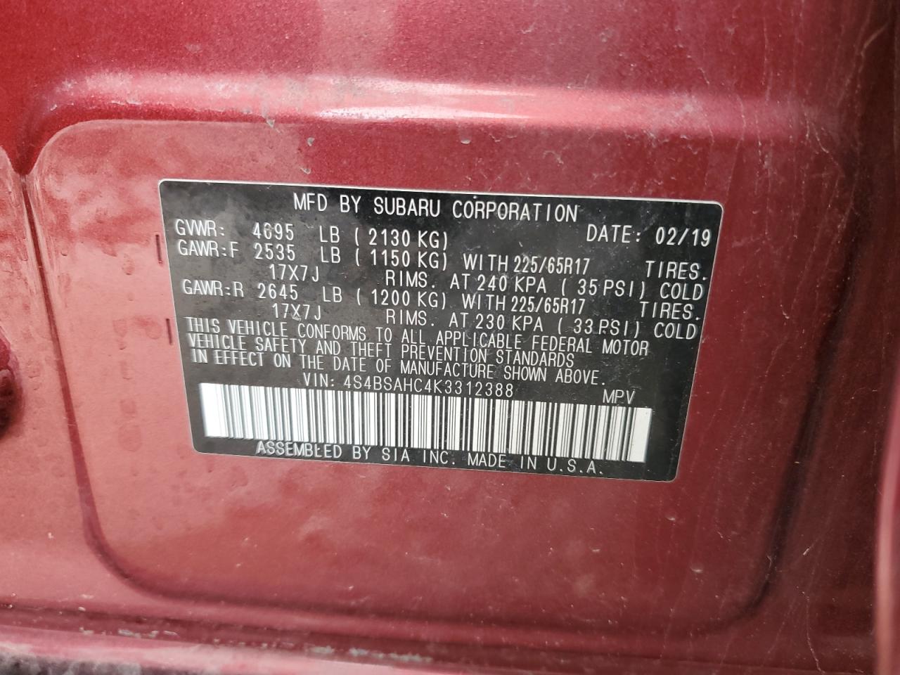 2019 Subaru Outback - Image 15