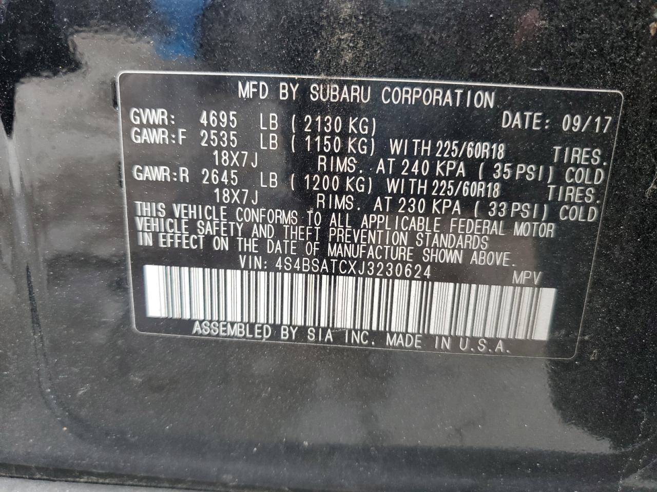 2018 Subaru Outback - Image 13