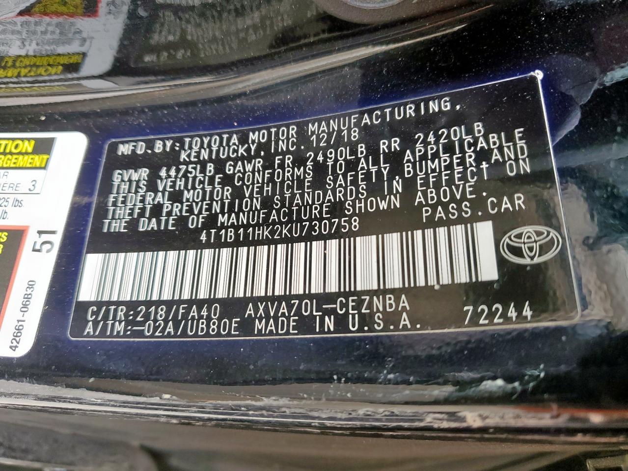 2019 Toyota Camry - Image 13