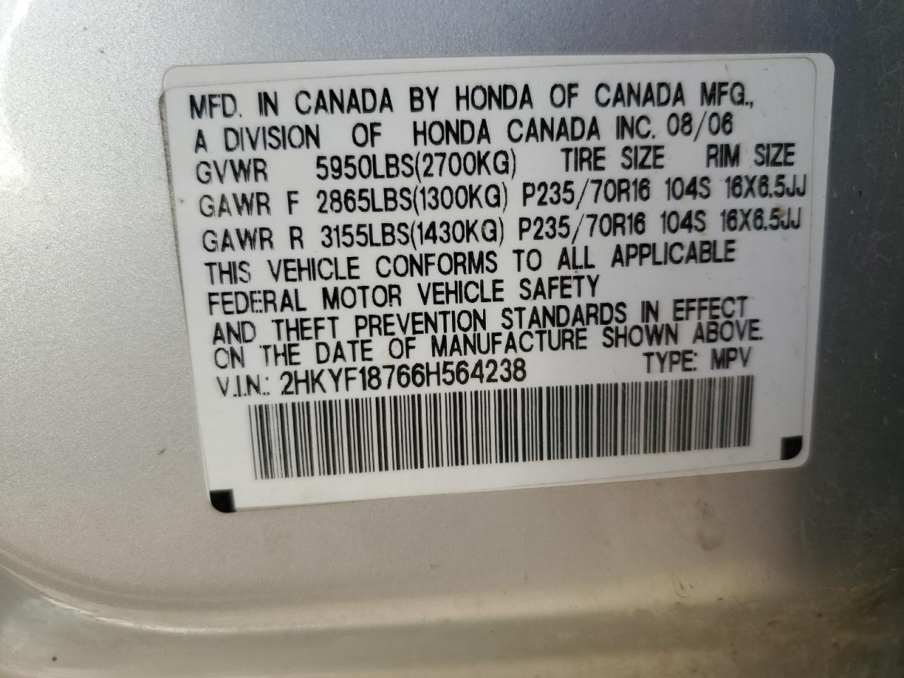 2006 Honda Pilot - Image 13