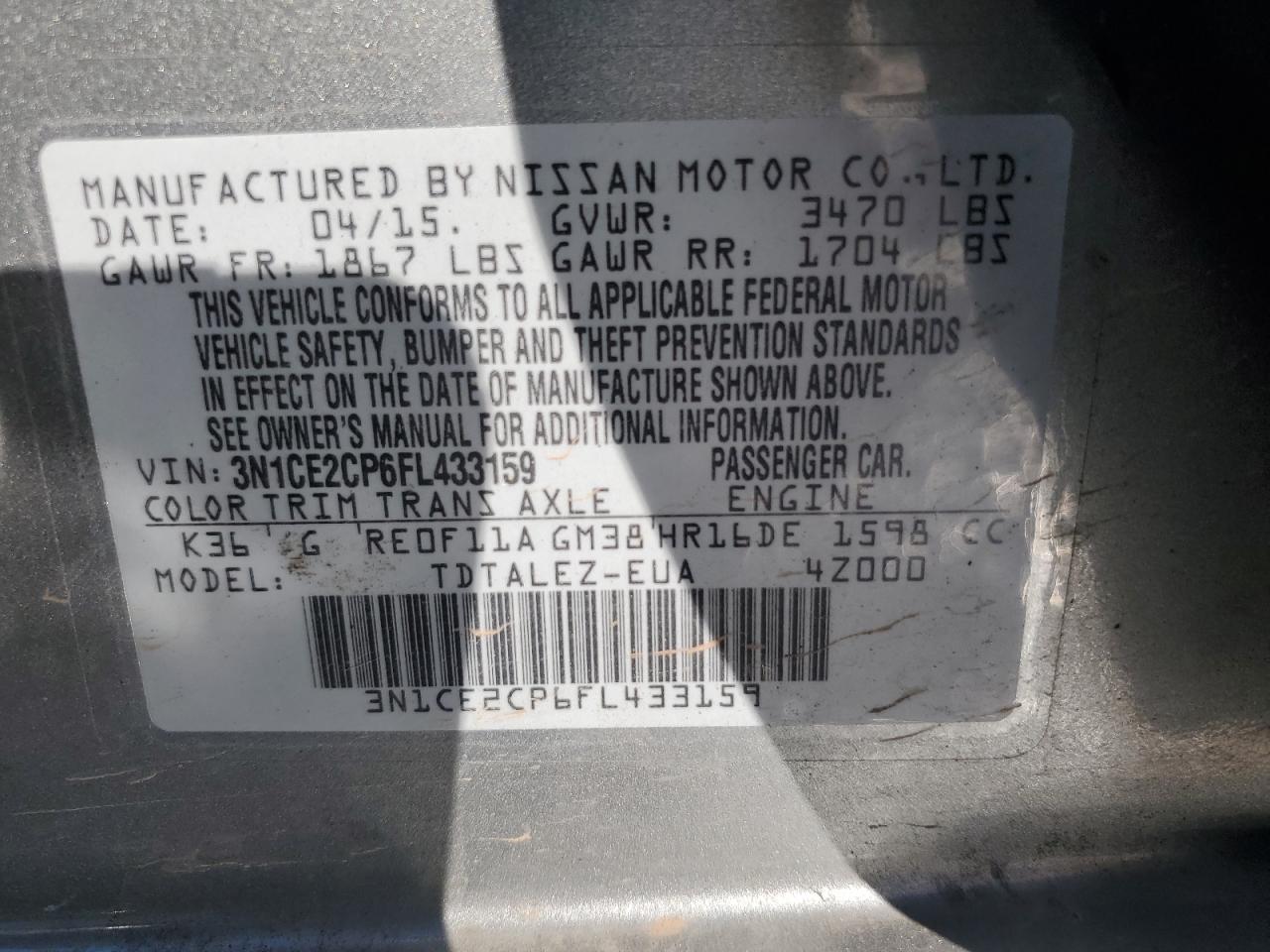 2015 Nissan Versa - Image 14