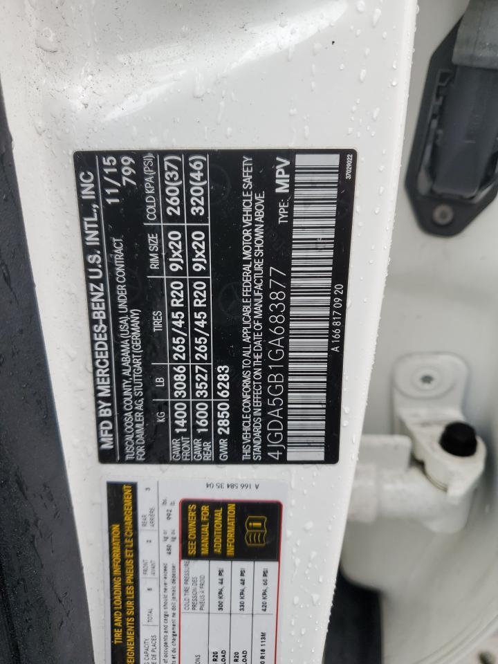 2016 Mercedes-Benz Gle 400 4Matic VIN: 4JGDA5GB1GA683877 Lot: 43959785