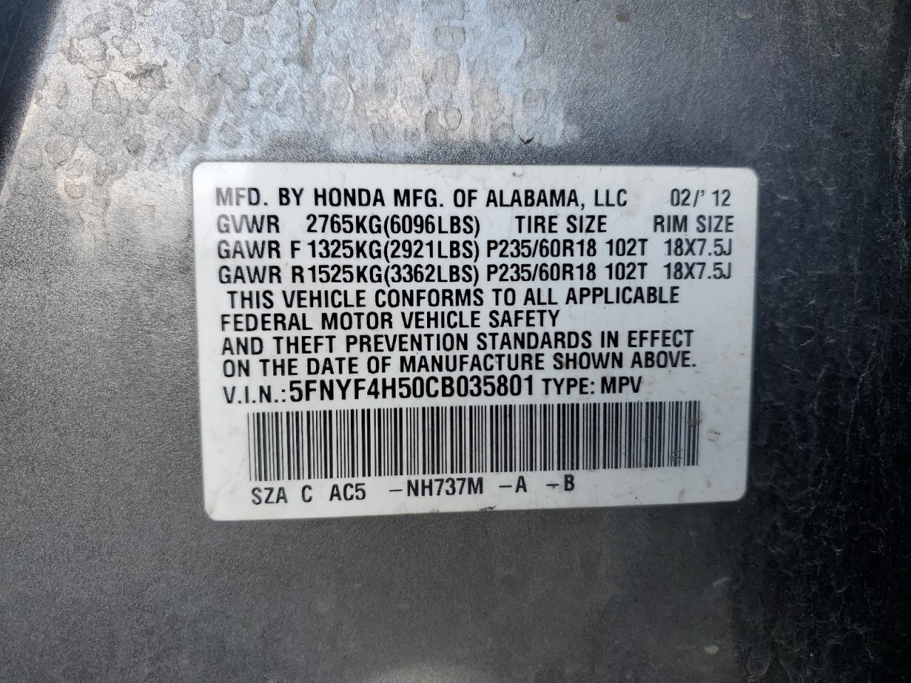 2012 Honda Pilot - Image 13