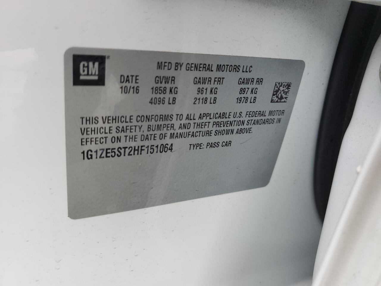 1G1ZE5ST2HF151064 CHEVROLET MALIBU 2017