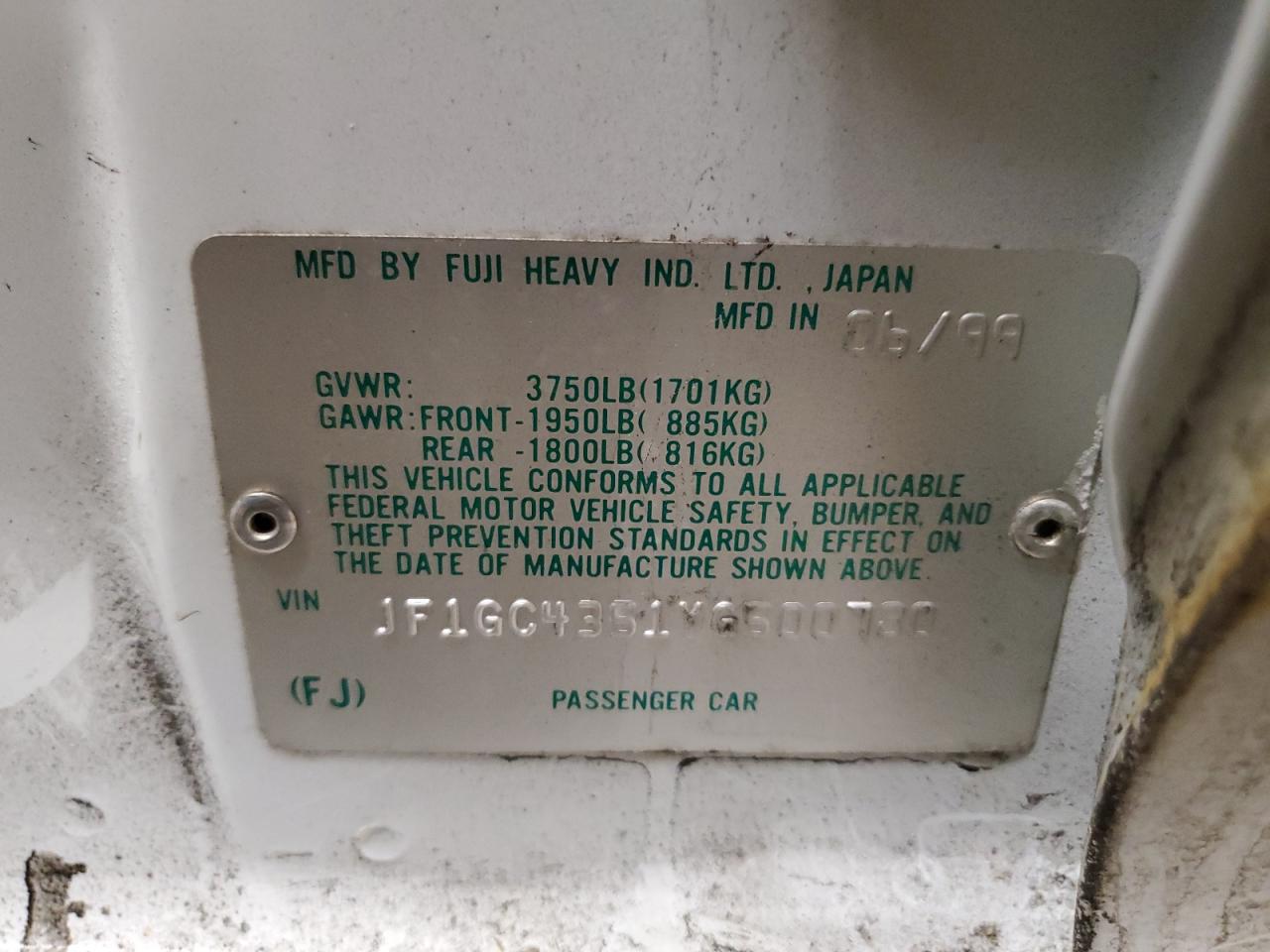 2000 Subaru Impreza - Image 12