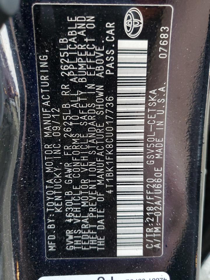 2012 Toyota Camry - Image 12