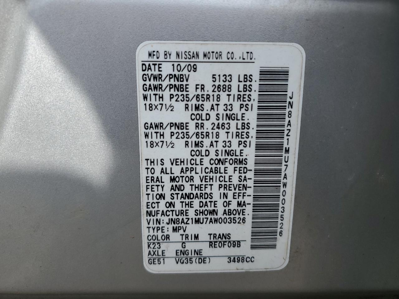 2010 Nissan Murano - Image 13