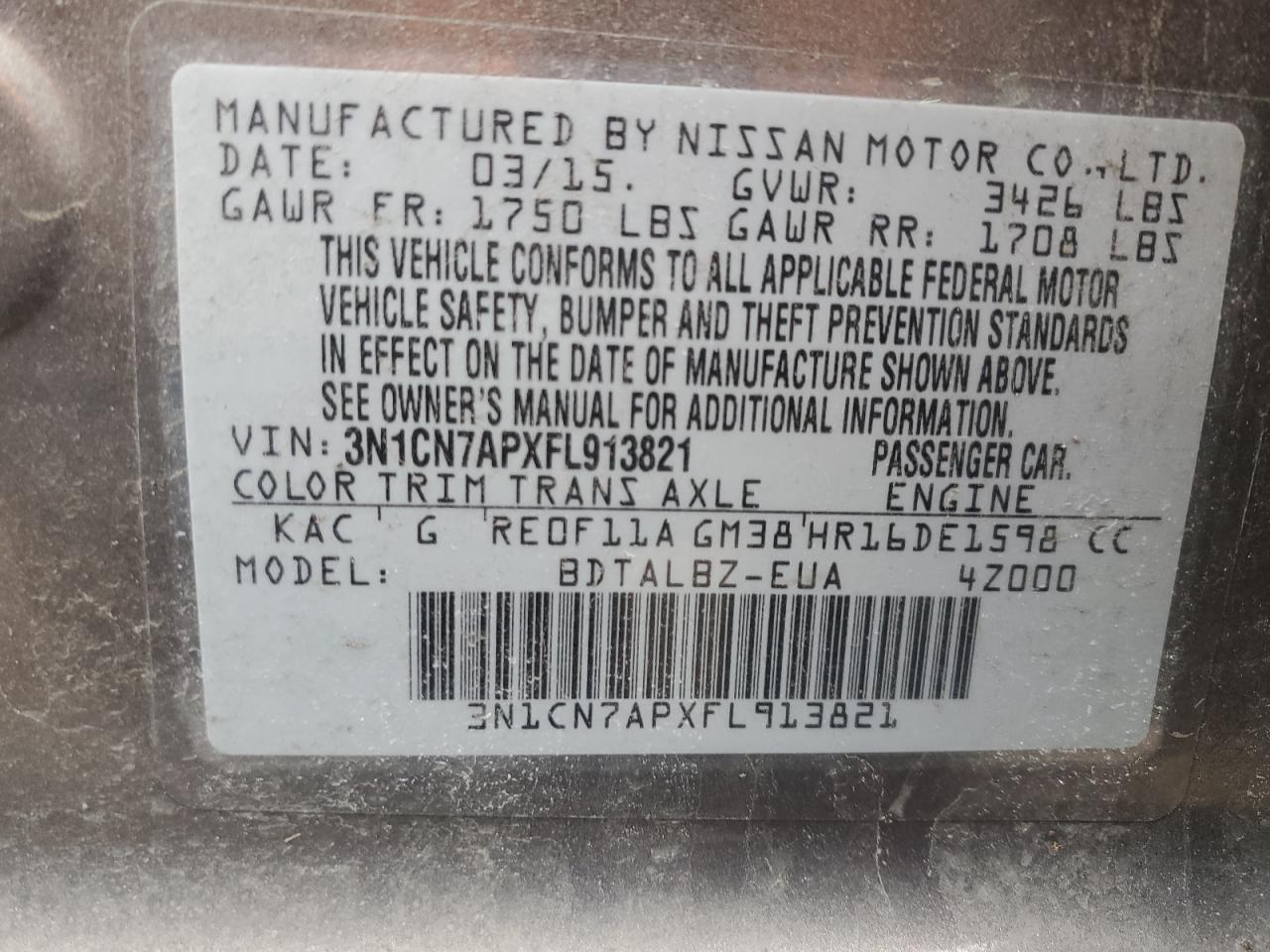 2015 Nissan Versa - Image 12