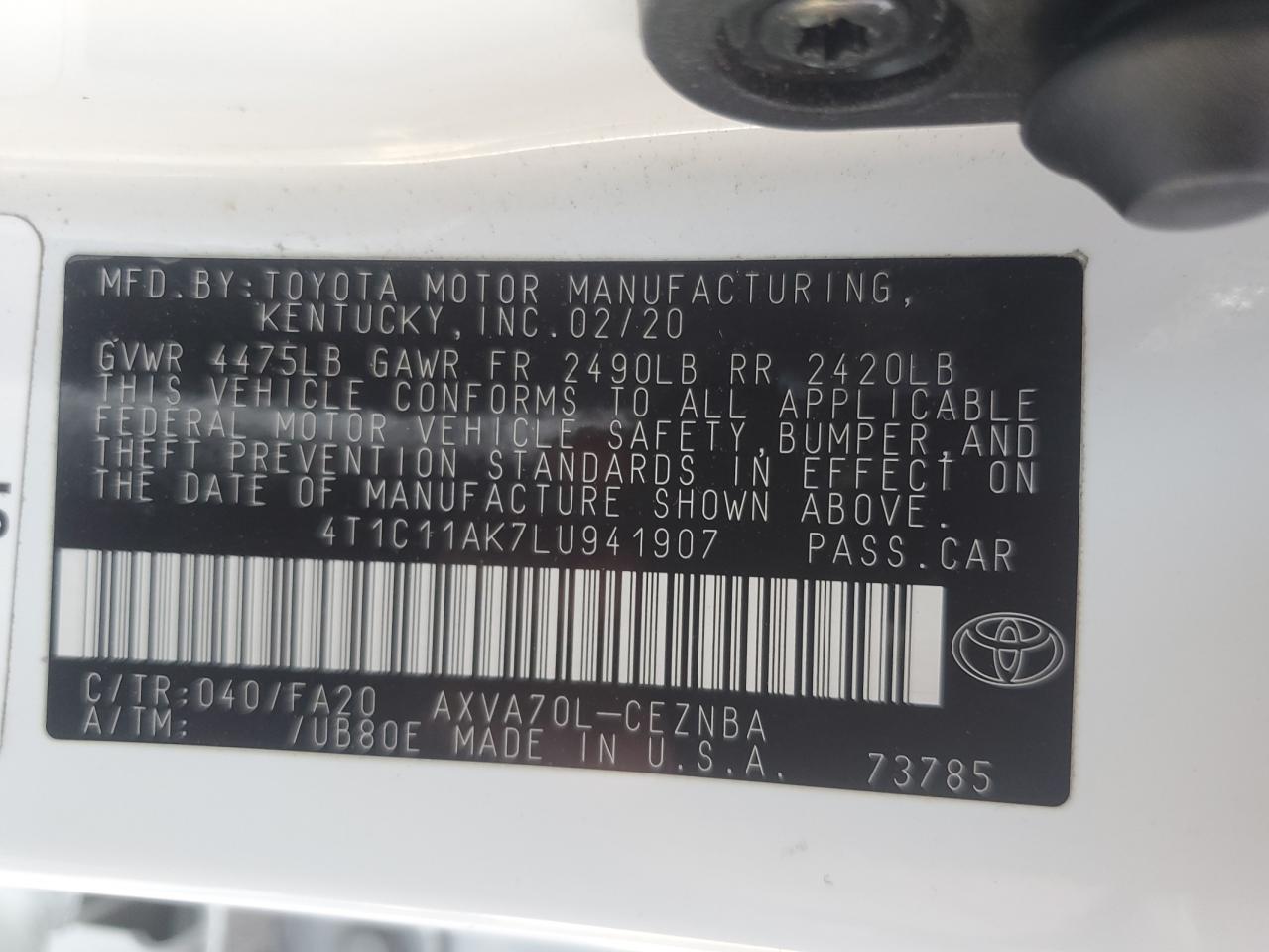 2020 Toyota Camry - Image 12