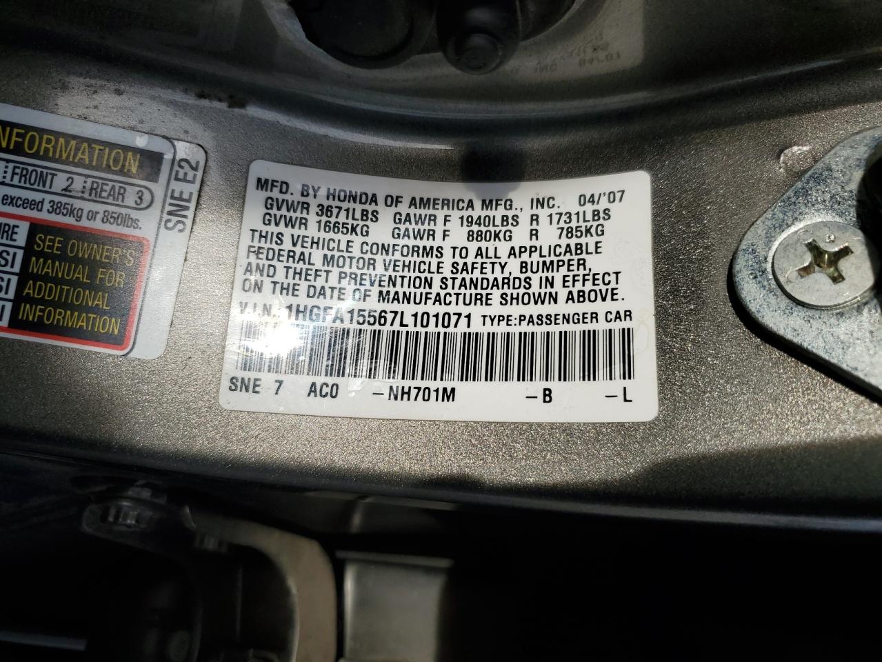 2007 Honda Civic - Image 15