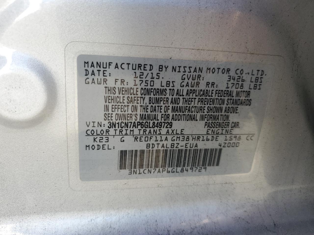 2016 Nissan Versa - Image 12