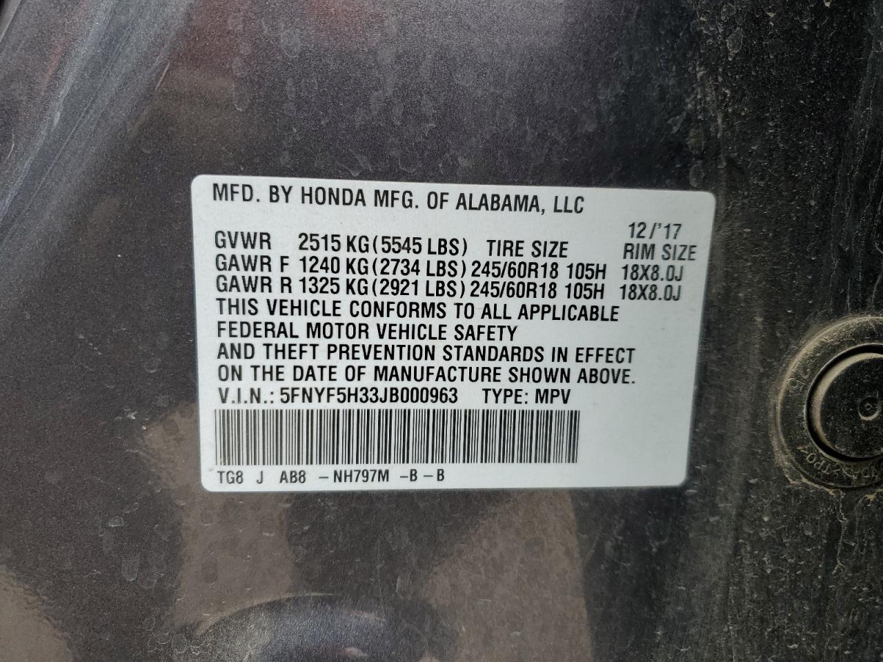 2018 Honda Pilot - Image 14
