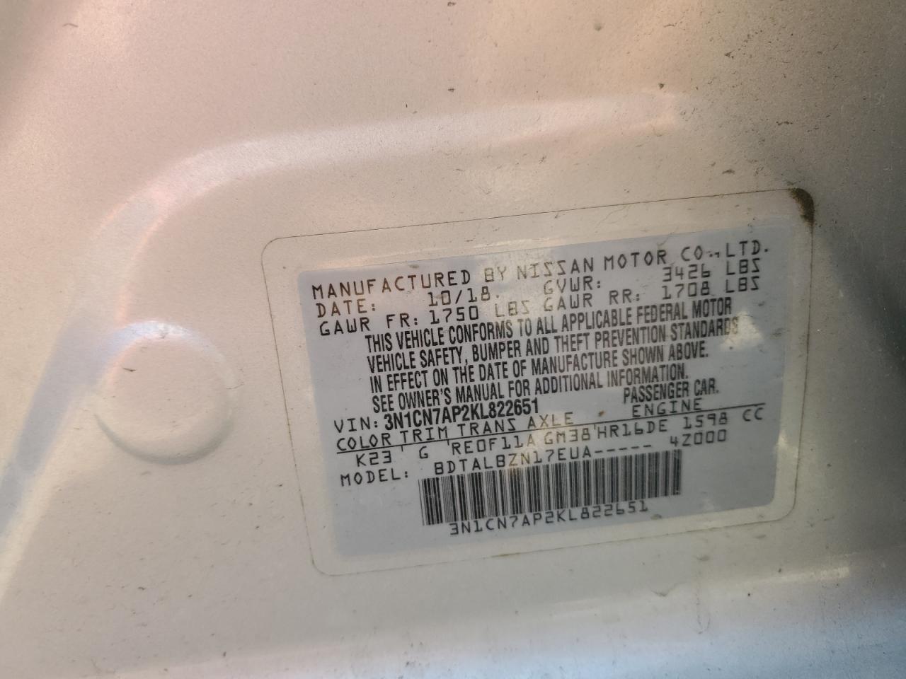 2019 Nissan Versa - Image 12