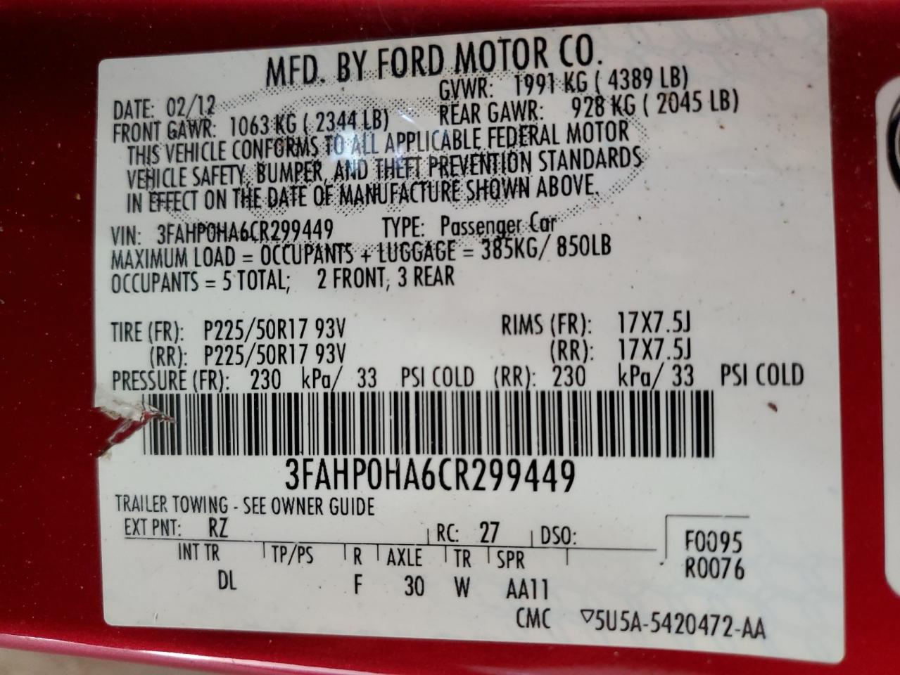 2012 Ford Fusion - Image 12