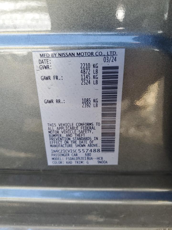 2025 Nissan Leaf Sv Plus VIN: 1N4CZ1CV1SC557488 Lot: 45031135