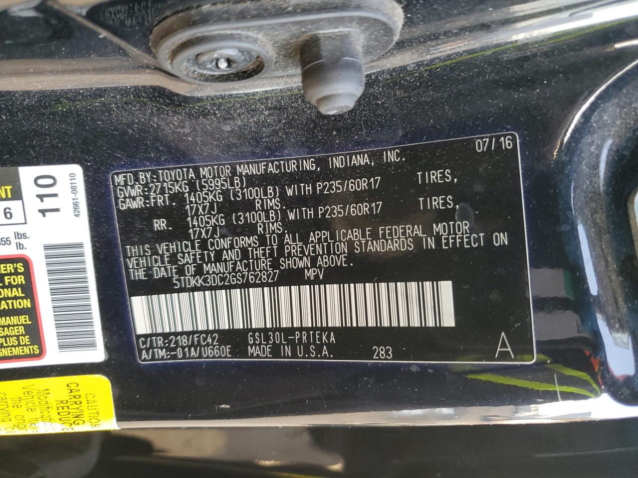 2016 Toyota Sienna - Image 13