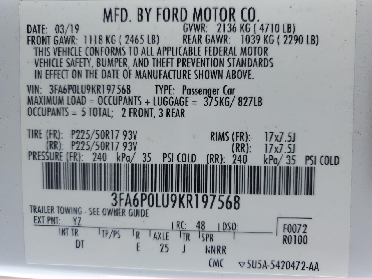 2019 Ford Fusion - Image 14