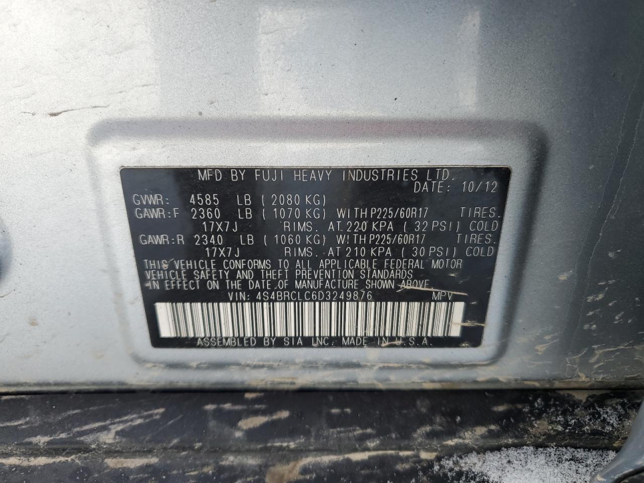 2013 Subaru Outback - Image 13