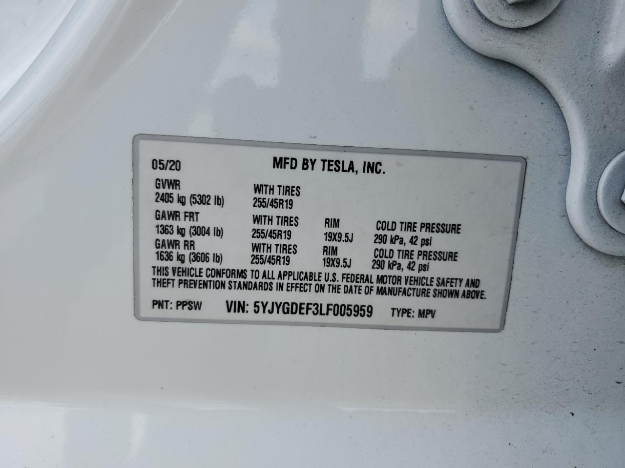 5YJYGDEF3LF005959 Tesla Model Y 2020. Фото: 13