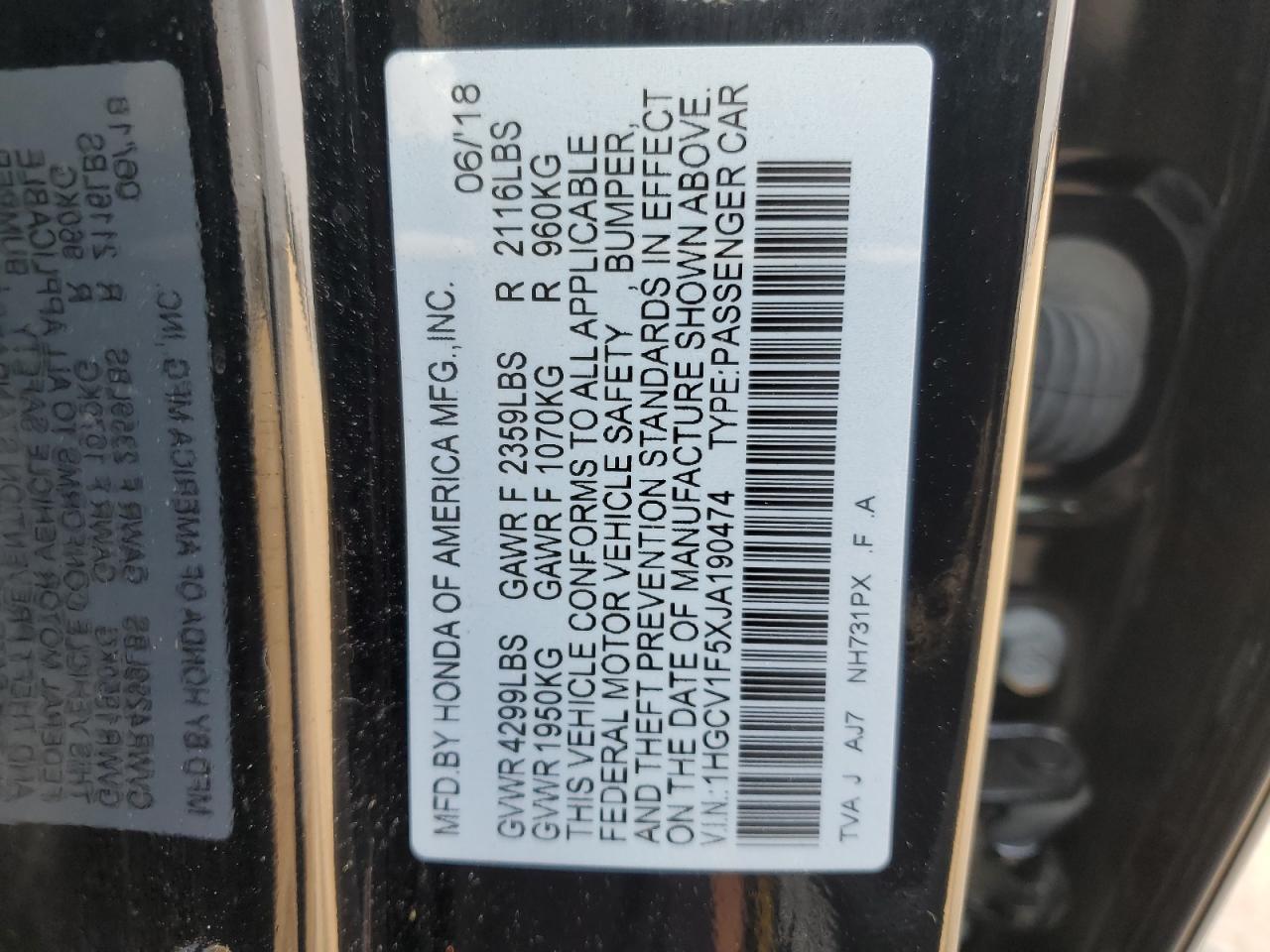 2018 Honda Accord - Image 12