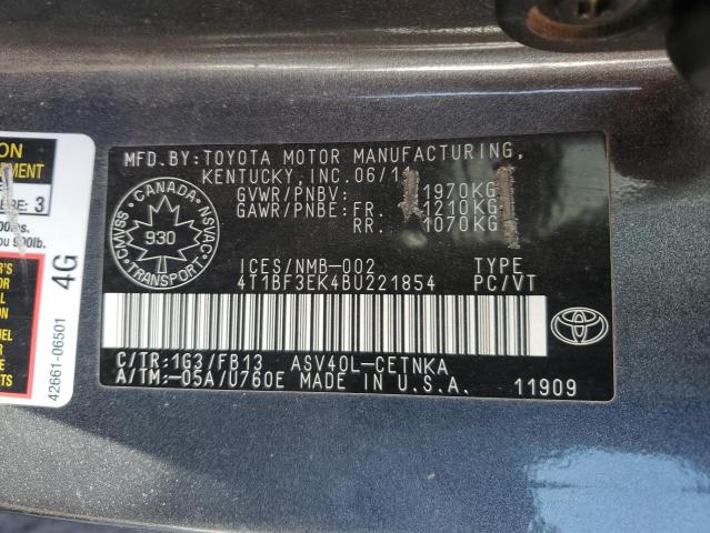 2011 TOYOTA CAMRY BASE