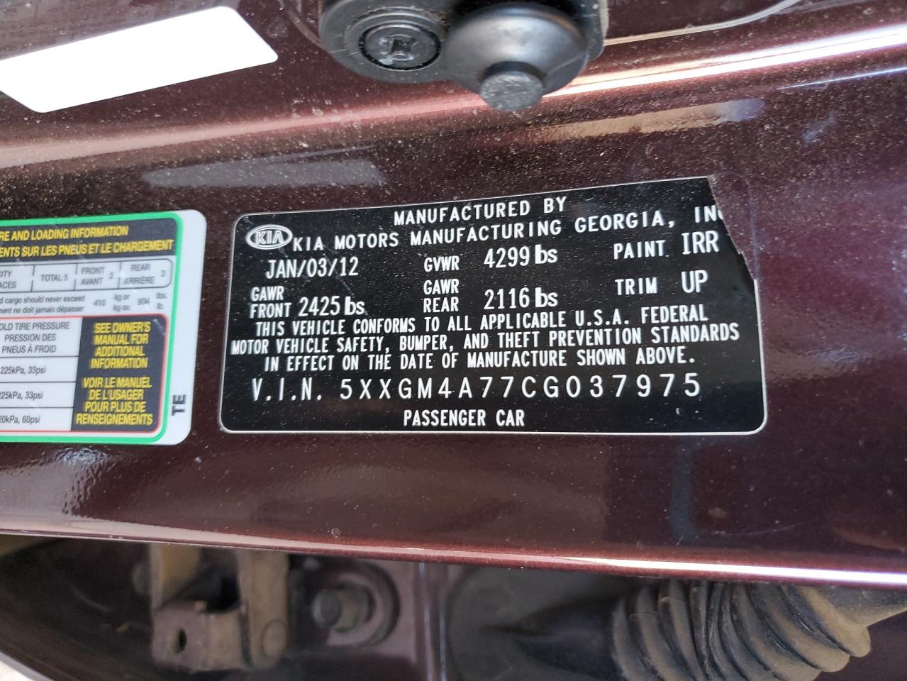 2012 Kia Optima - Image 14