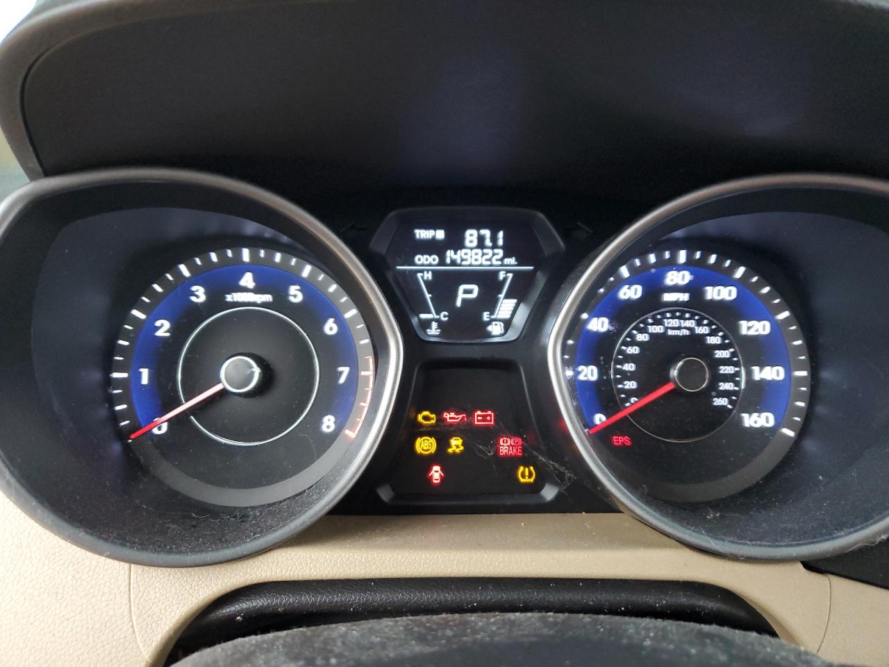 2013 Hyundai Elantra Gls VIN: NPDH4AE0DH335716 Lot: 43931085