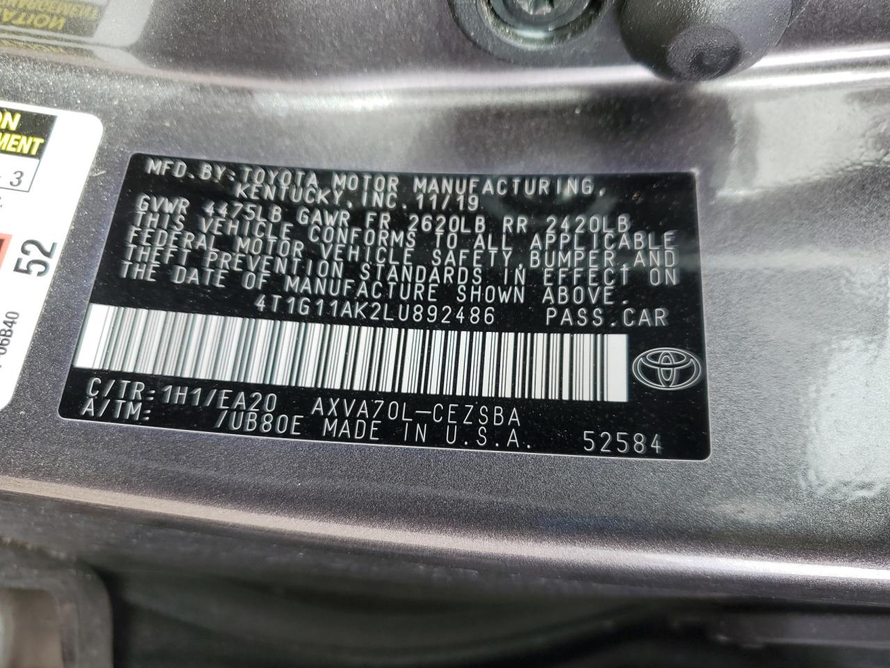 2020 Toyota Camry - Image 12