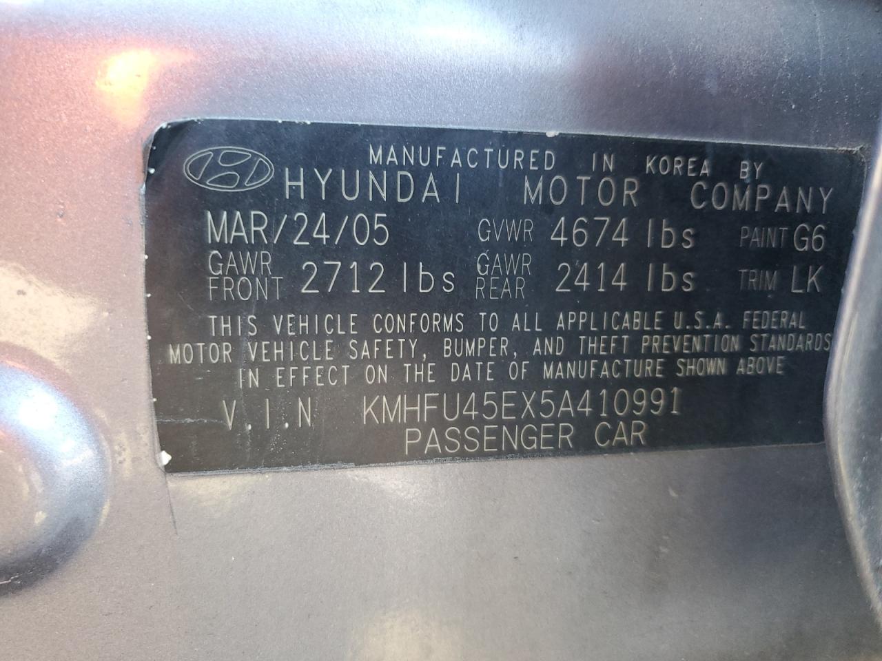 2005 Hyundai Grandeur - Image 12