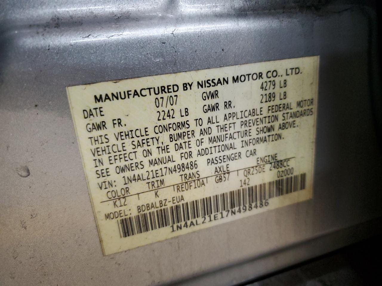 2007 Nissan Altima - Image 12