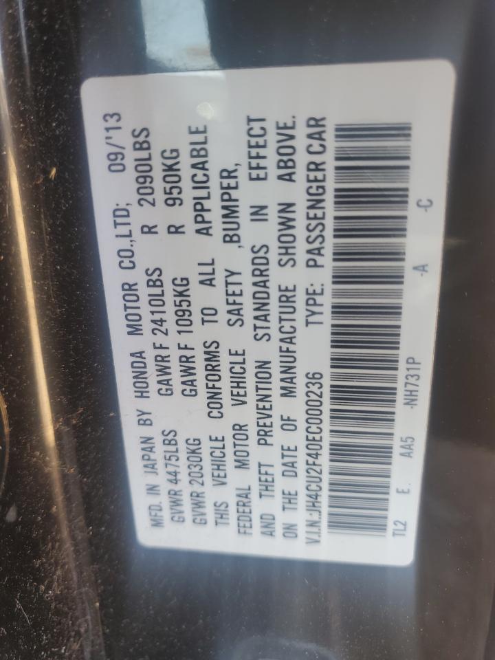2014 Acura Tsx VIN: JH4CU2F40EC000236 Lot: 46720545