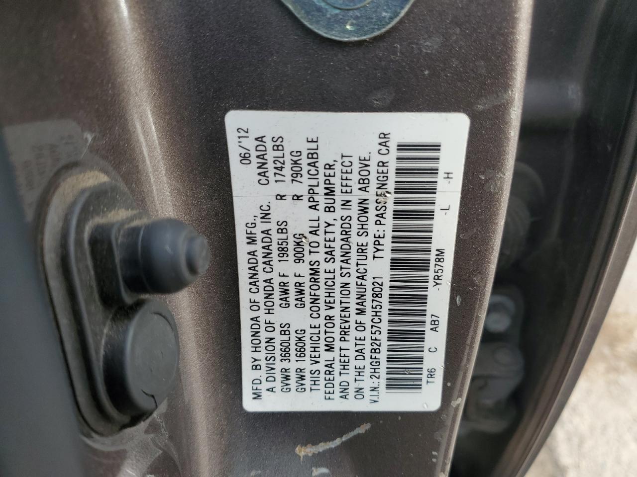 2012 Honda Civic - Image 12