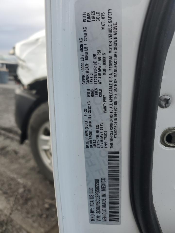 2023 Ram 2500 Tradesman VIN: 3C6UR5CL3PG582280 Lot: 45697725