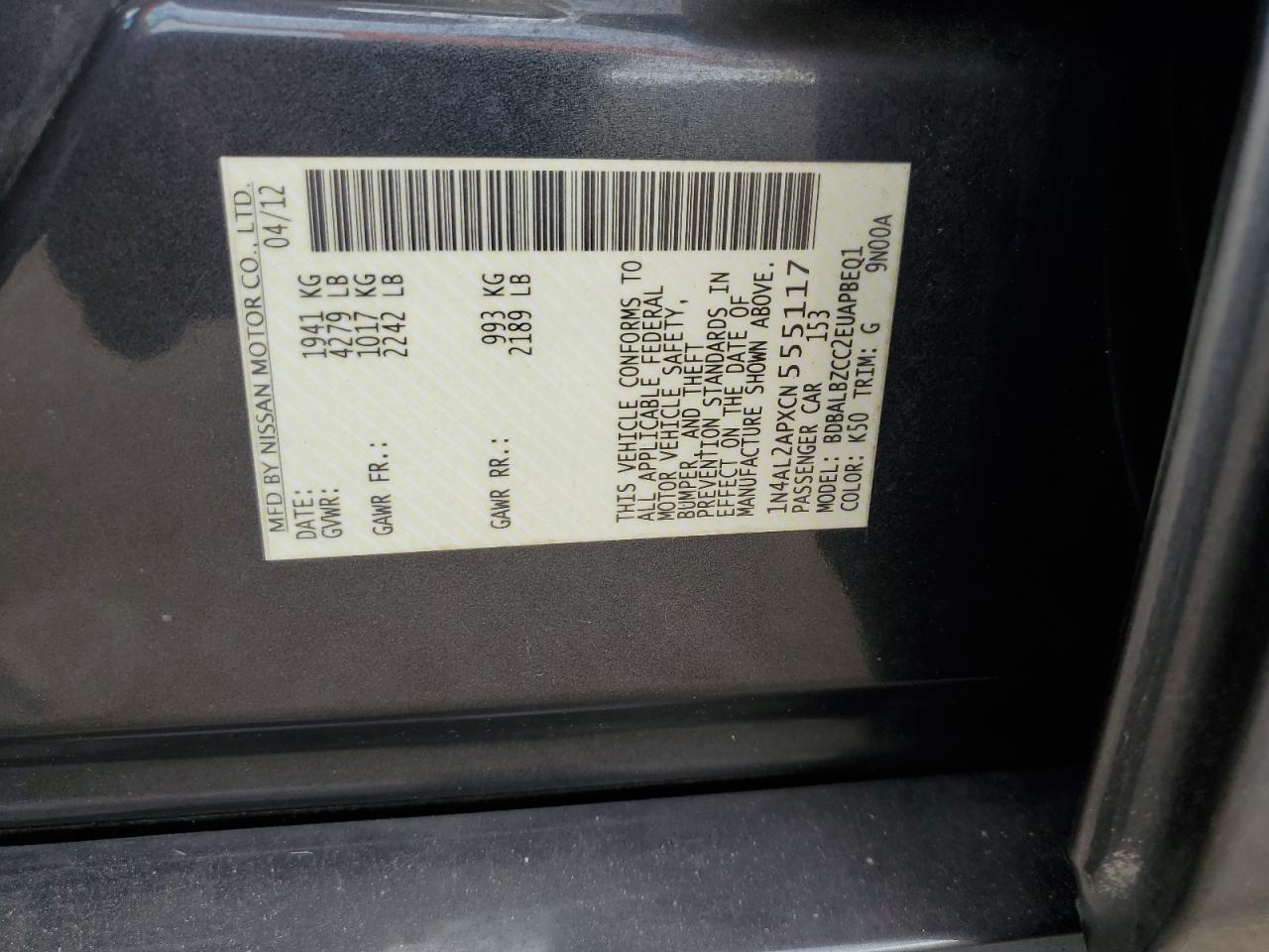 2012 Nissan Altima - Image 14