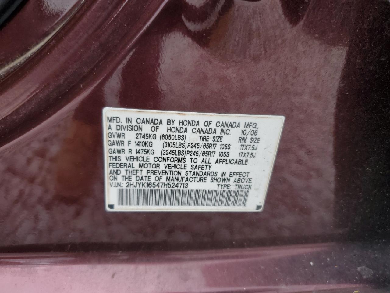 2007 Honda Ridgeline - Image 12
