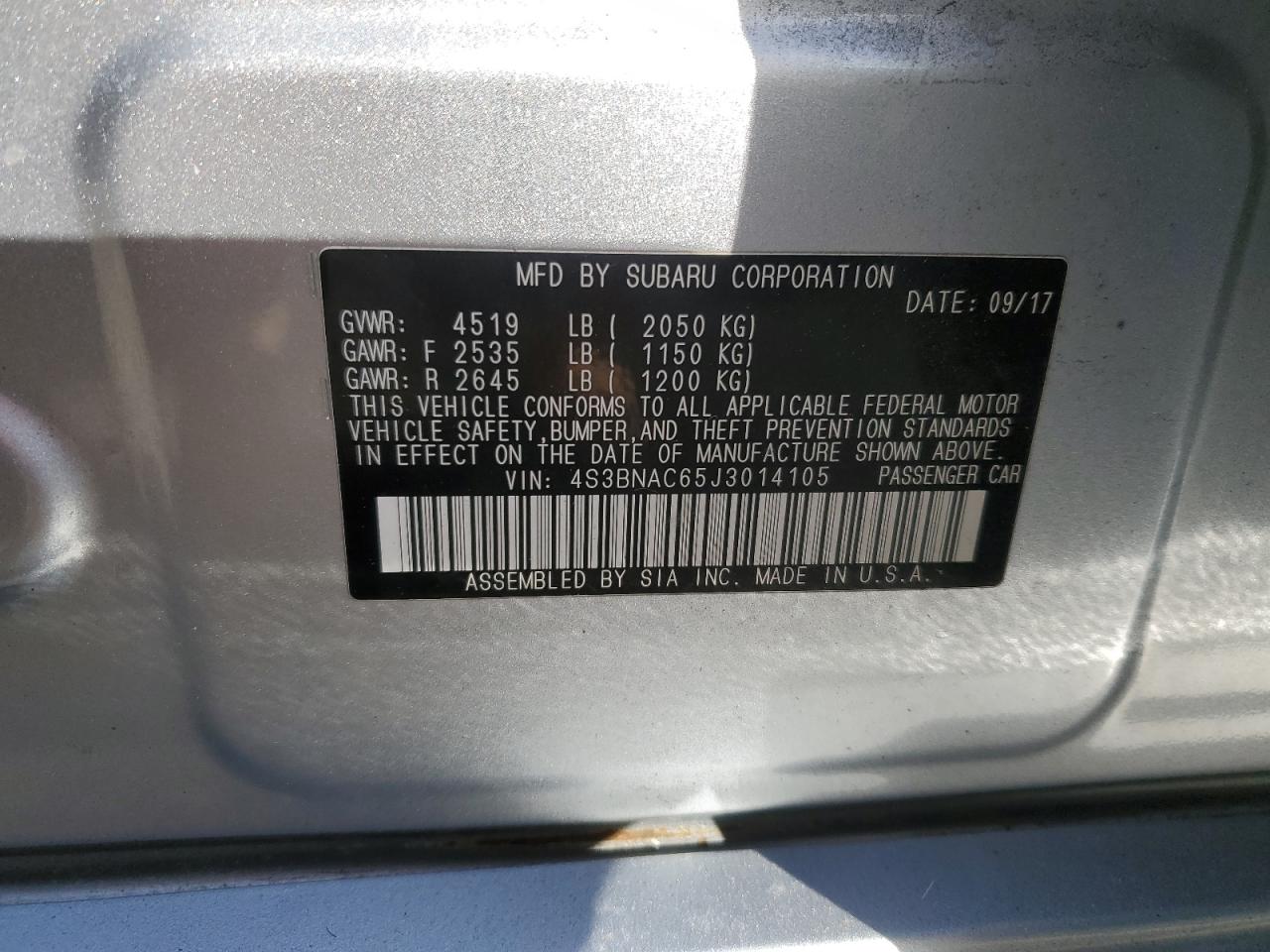 2018 Subaru Legacy - Image 12
