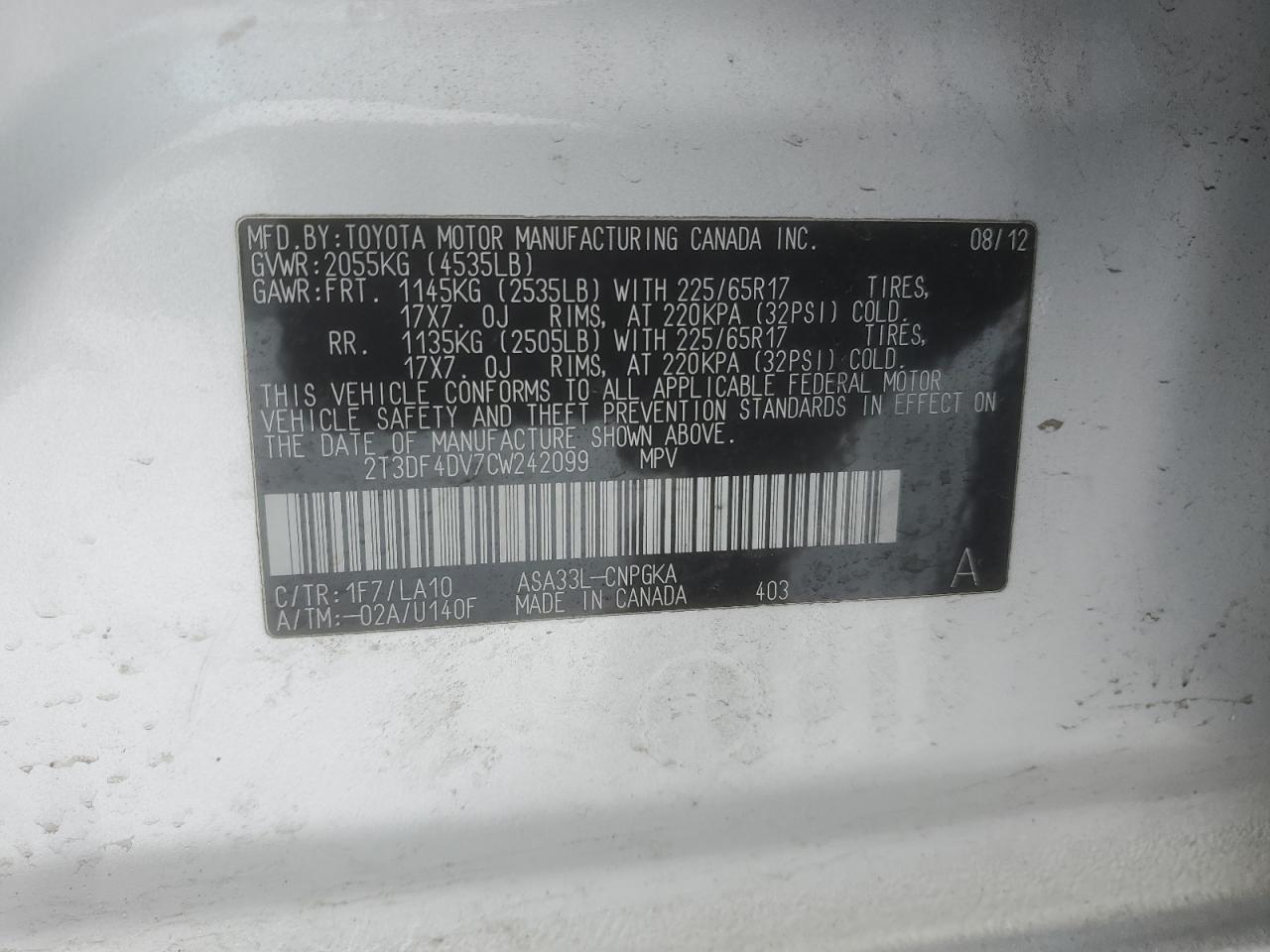 2012 Toyota RAV 4 - Image 15