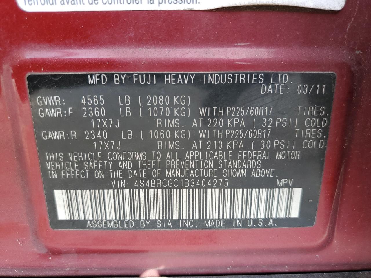 2011 Subaru Outback - Image 13