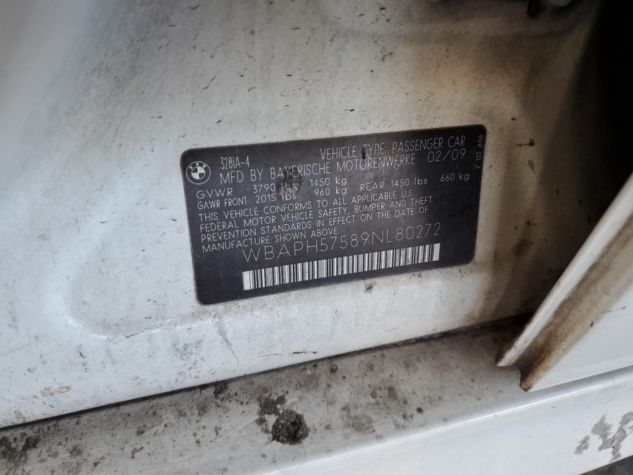 2009 BMW 328 I Sule VIN: 0LDL0T44958675 Lot: 46929235