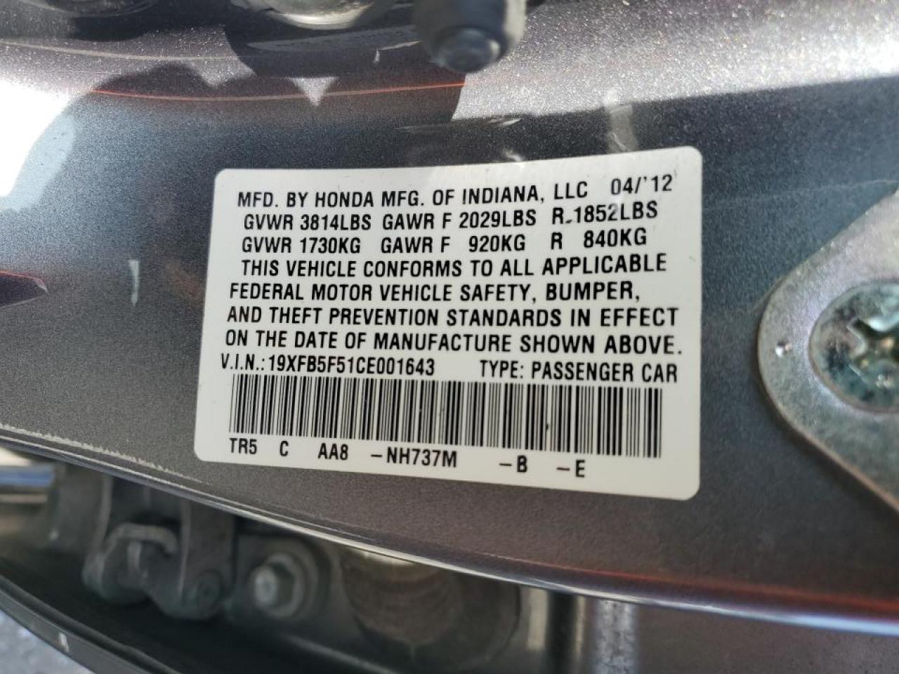2012 Honda Civic - Image 13