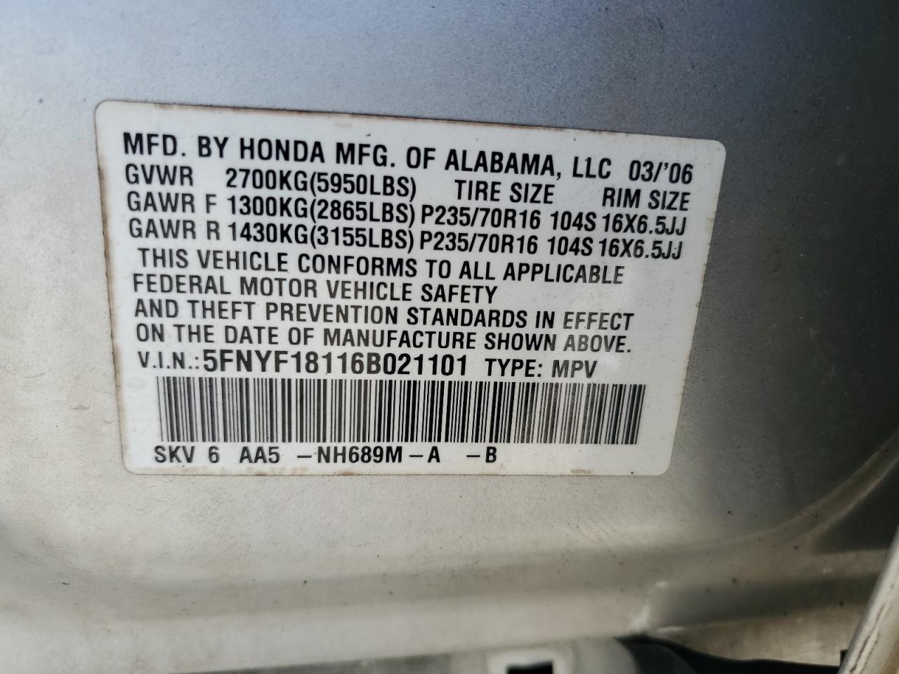 2006 Honda Pilot - Image 14