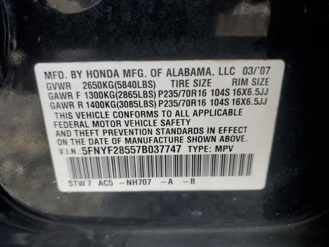 2007 Honda Pilot - Image 12