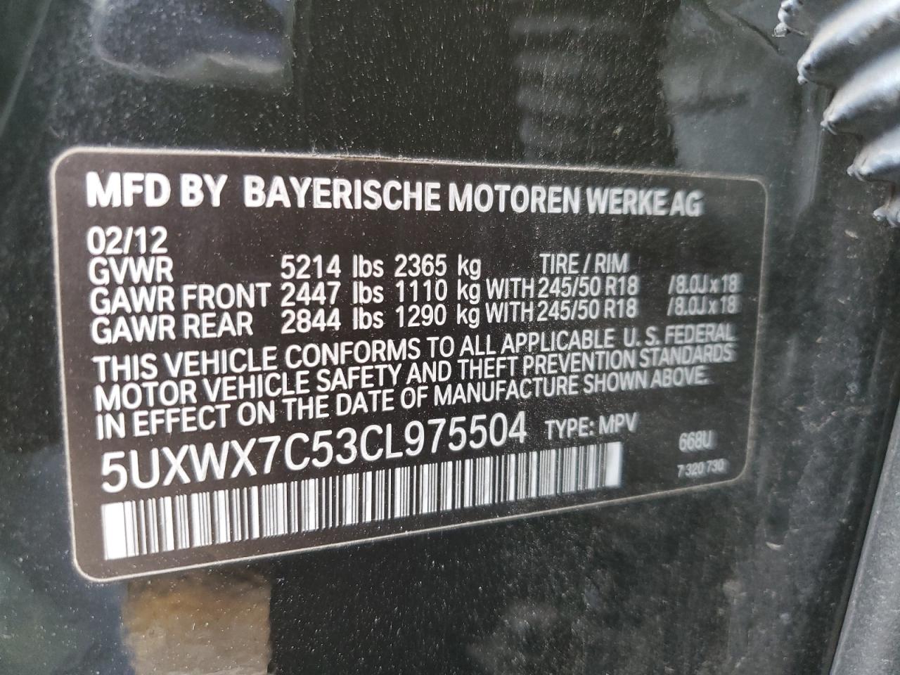 2012 BMW X3 - Image 12