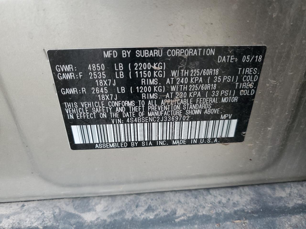 2018 Subaru Outback - Image 12